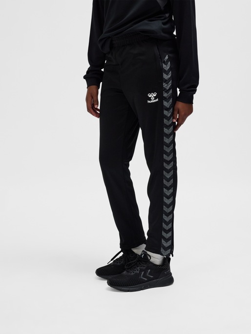 hmlAUTHENTIC PL PANTS KIDS, BLACK, model