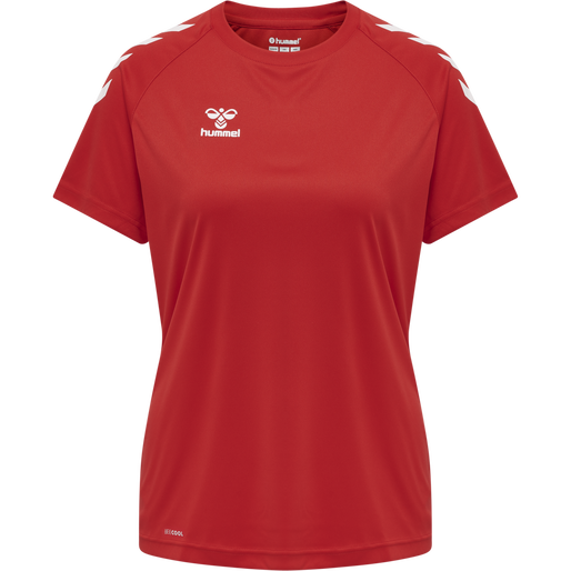 hmlCORE XK CORE POLY TEE  S/S WOMAN, TRUE RED, packshot