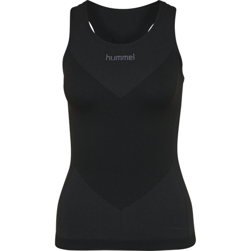 HUMMEL FIRST SEAMLESS TANK TOP W, BLACK, packshot