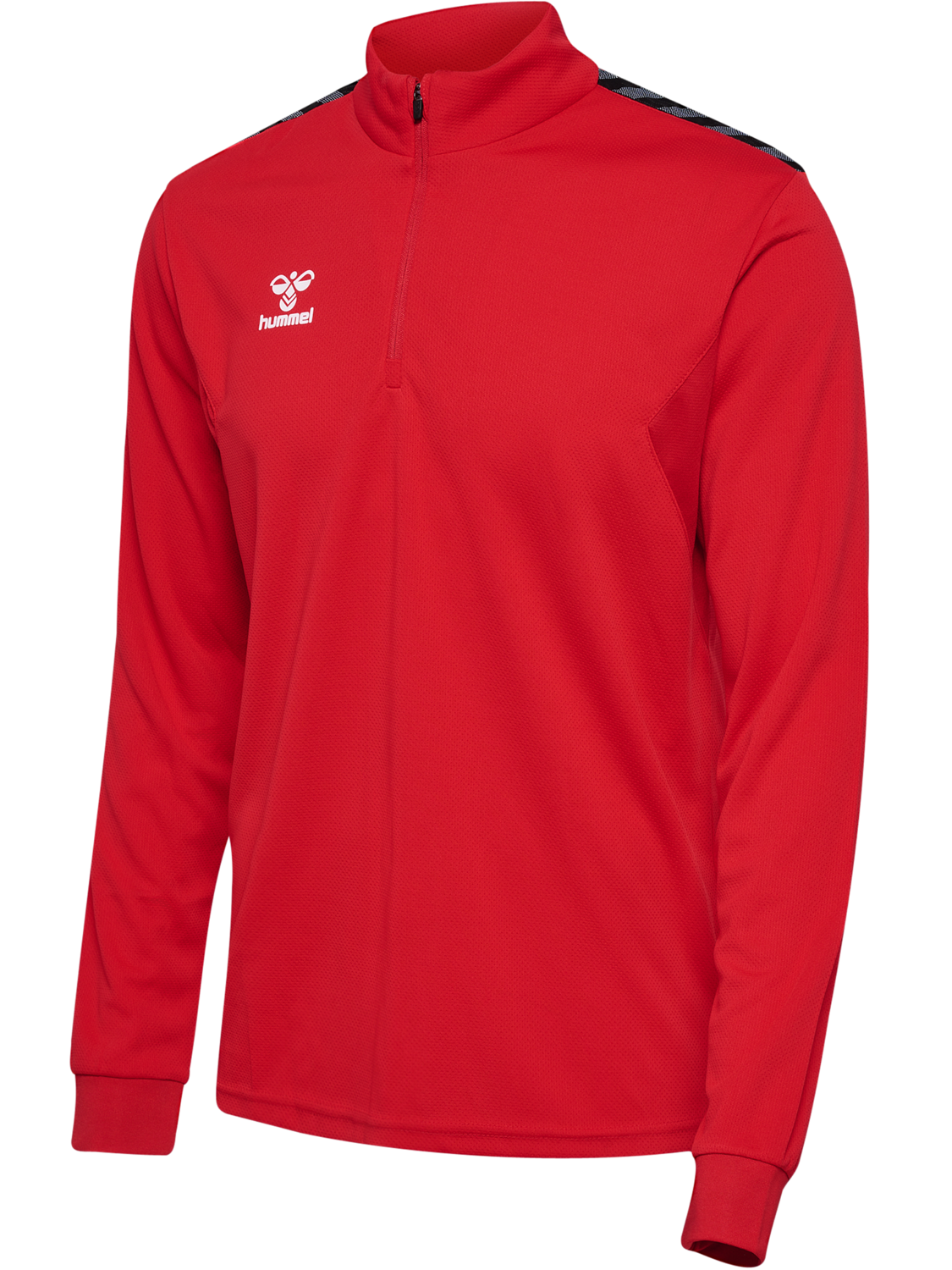 hmlAUTHENTIC HALF ZIP SWEAT, TRUE RED, packshot