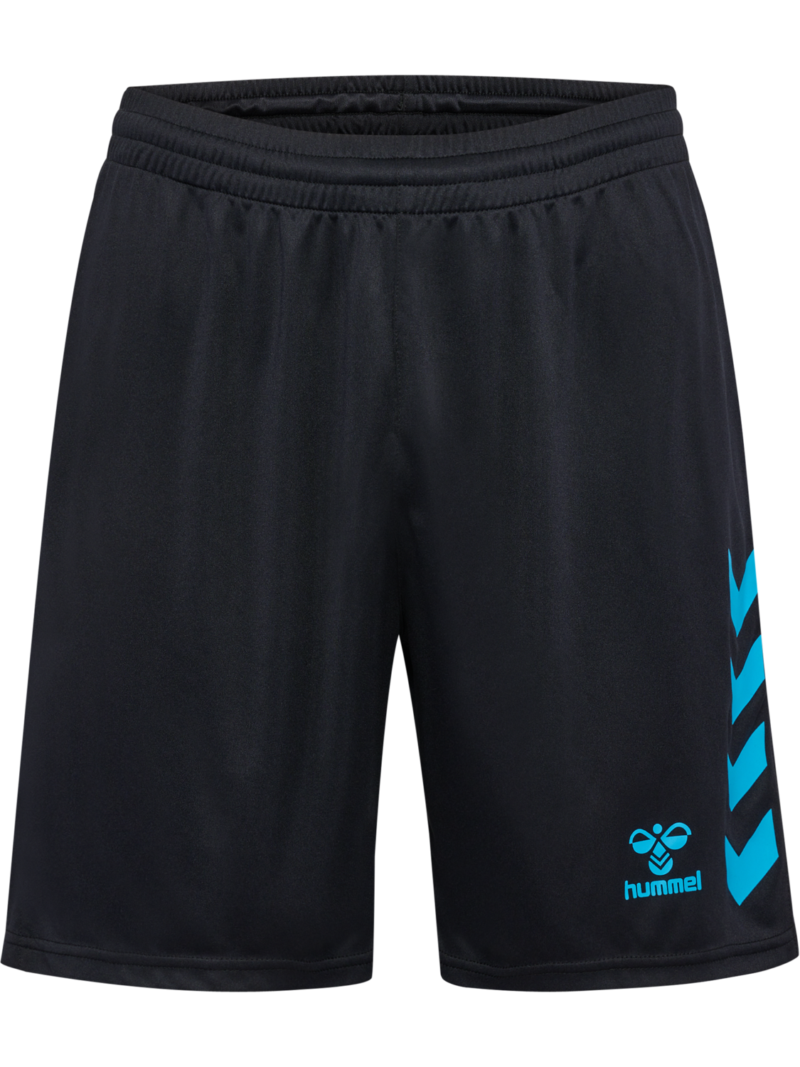 hmlGRAPHIC UNIVERSE SHORTS, BLACK/NEON BLUE, packshot