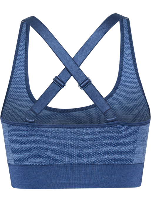 hmlMT SHINE SEAMLESS SPORTS BRA, BLUE INDIGO MELANGE, packshot