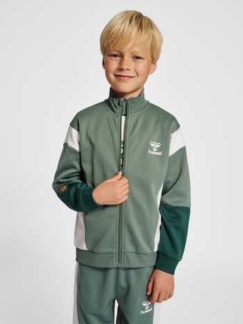 hmlJASON ZIP JACKET, LAUREL WREATH, model