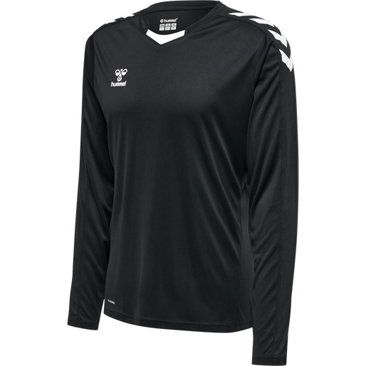 hmlCORE XK POLY JERSEY L/S, BLACK hmlCORE XK POLY JERSEY L/S, BLACK, packshot