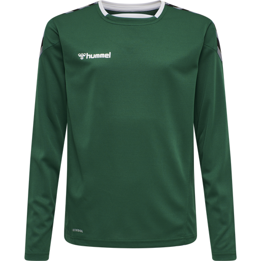 hmlAUTHENTIC KIDS POLY JERSEY L/S, EVERGREEN, packshot
