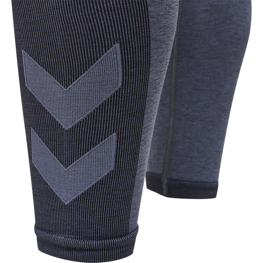 hmlTE MIKE SEAMLESS TIGHTS, BLACK/ASPHALT MELANGE, packshot