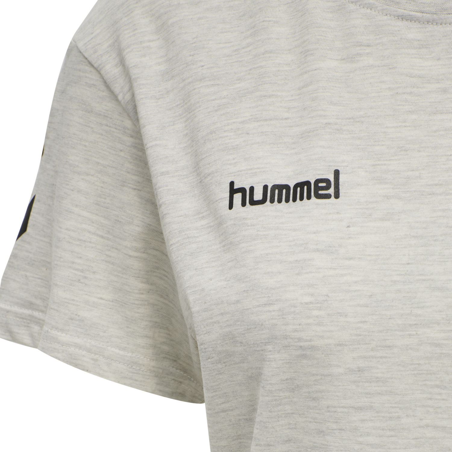 HMLGO COTTON T-SHIRT WOMAN S/S, EGRET MELANGE, packshot