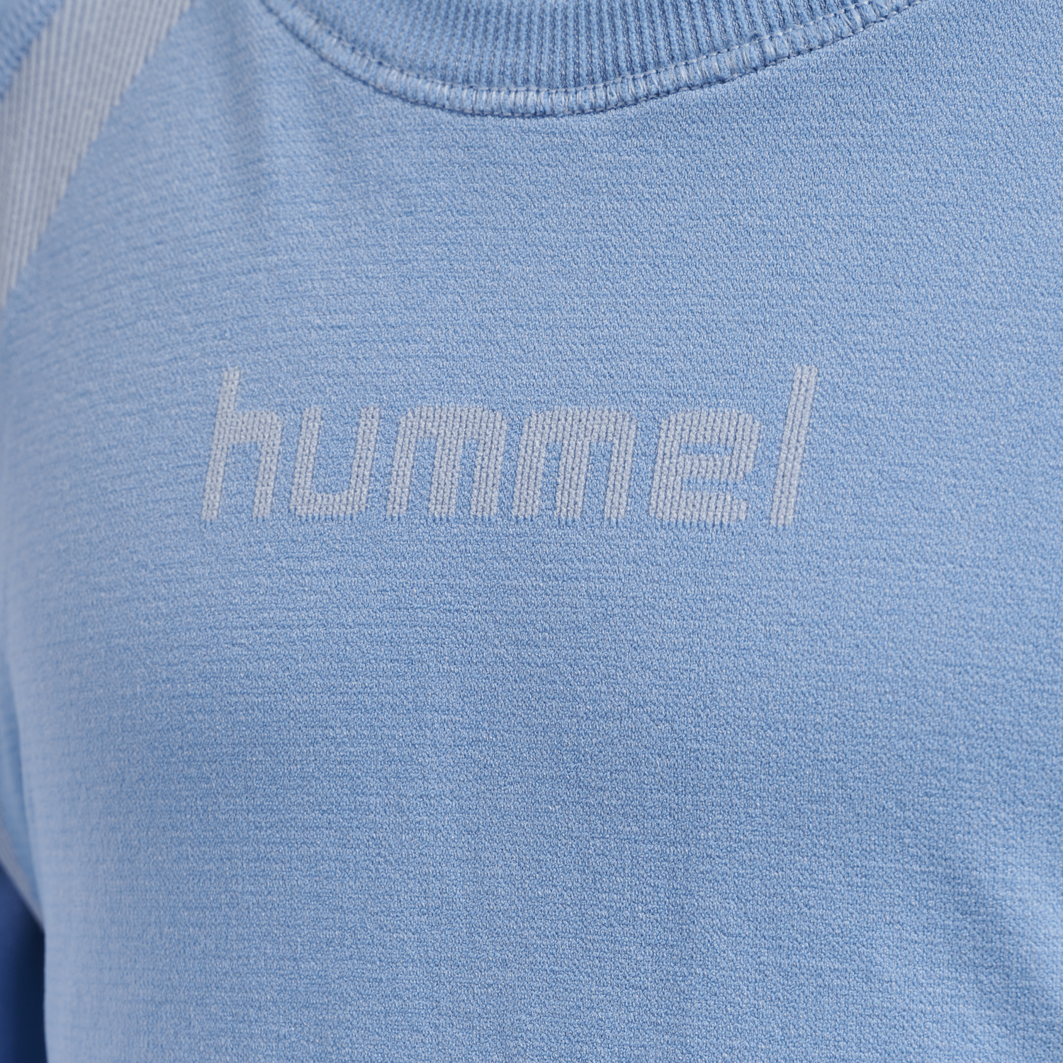 hmlSI SEAMLESS CROPTOP L/S, BEL AIR BLUE, packshot