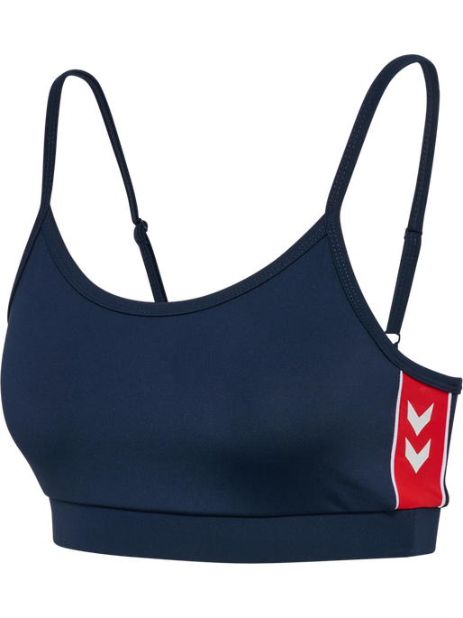 hmlPULSE PIPING LIGHT SUPPORT BRA, DRESS BLUES/MARS RED, packshot