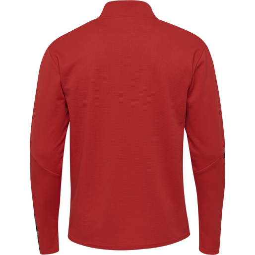 hmlAUTHENTIC HALF ZIP SWEATSHIRT, TRUE RED, packshot