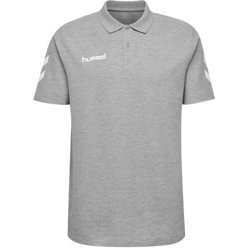 HMLGO COTTON POLO, GREY MELANGE, packshot