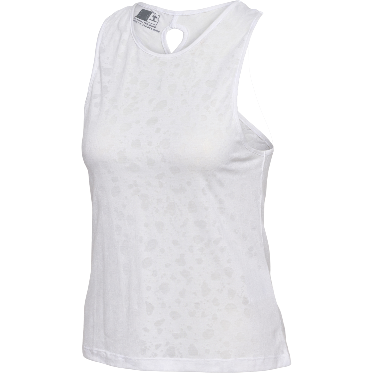 hmlMT IRIS BURNOUT TOP, WHITE, packshot