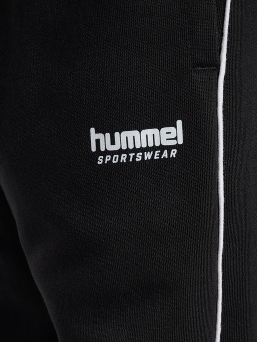 hmlJR LOOSE SWEATPANT PIPING, BLACK hmlJR LOOSE SWEATPANT PIPING, BLACK, packshot