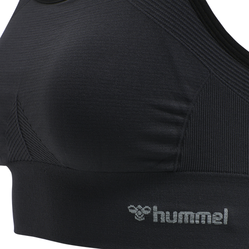 hmlTIFFY SEAMLESS SPORTS TOP, BLACK, packshot