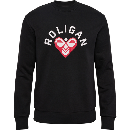 hmlROLIGAN SWEATSHIRT, BLACK hmlROLIGAN SWEATSHIRT, BLACK, packshot