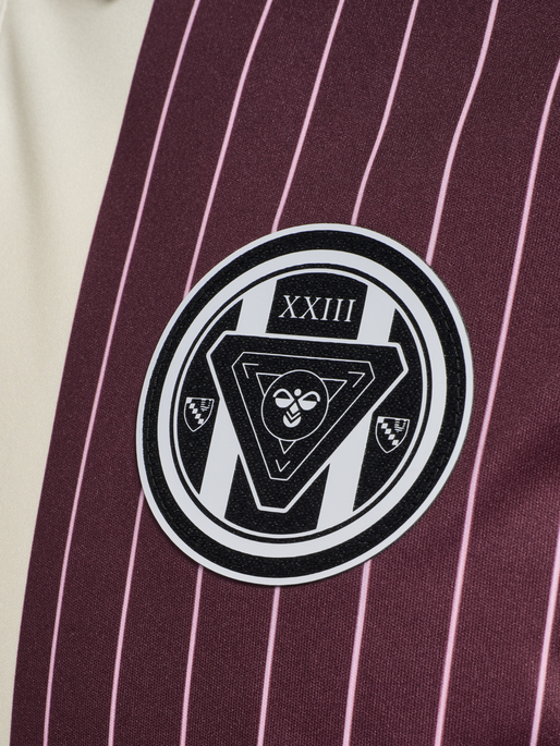 hmlLOOSE FB JERSEY S/S STRIPED, VINEYARD WINE, packshot