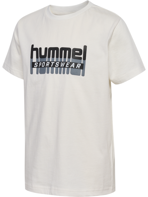 hmlTUKAS T-SHIRT S/S, MARSHMALLOW, packshot