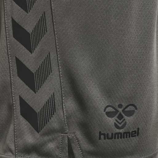 hmlONGRID POLY SHORTS WO, FORGED IRON/JET BLACK, packshot