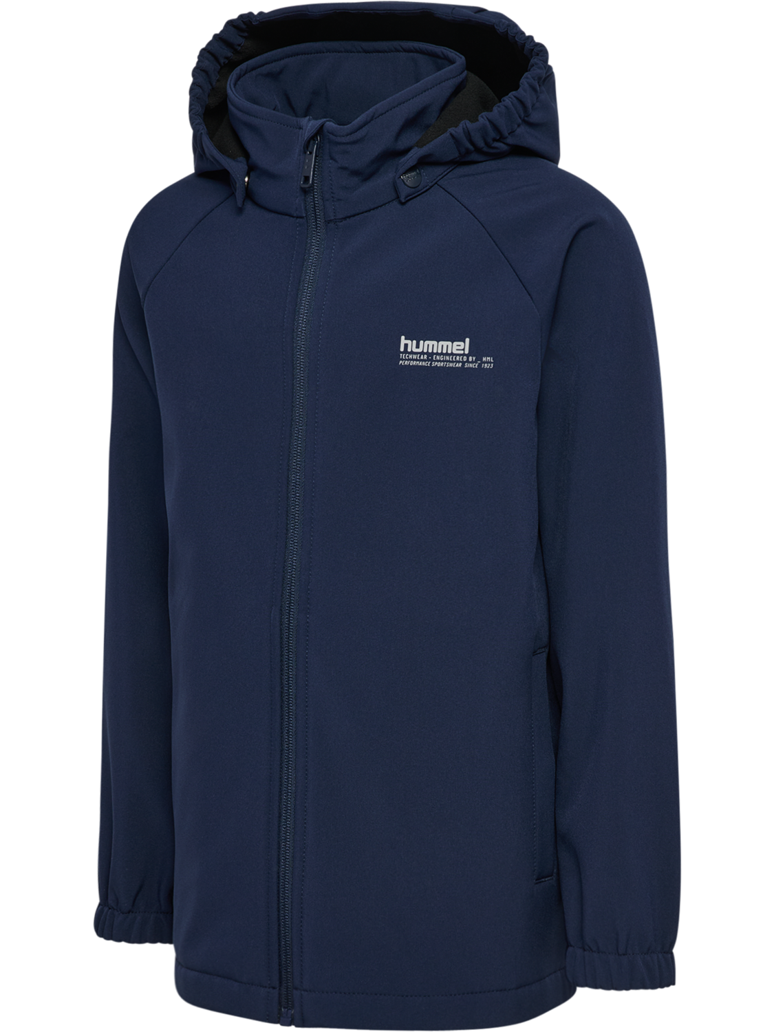 hmlJR LOOSE SOFTSHELL JACKET, BLACK IRIS, packshot