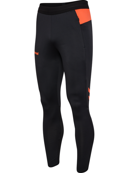 hmlBLAZE PRO TRAINING PANTS, BLACK/ORANGE hmlBLAZE PRO TRAINING PANTS, BLACK/ORANGE, packshot