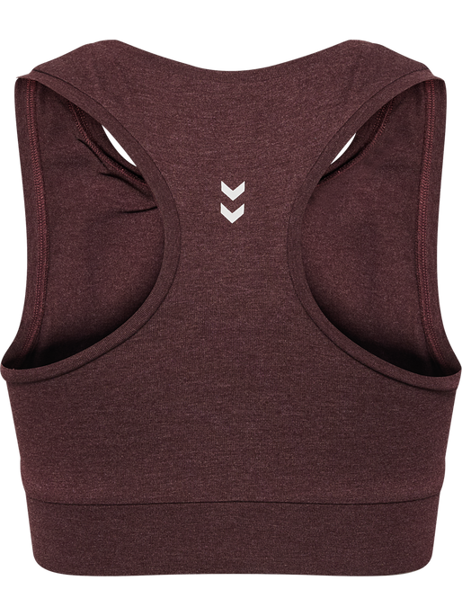 hmlPULSE LOGO LIGHT SUPPORT BRA, FUDGE MELANGE, packshot