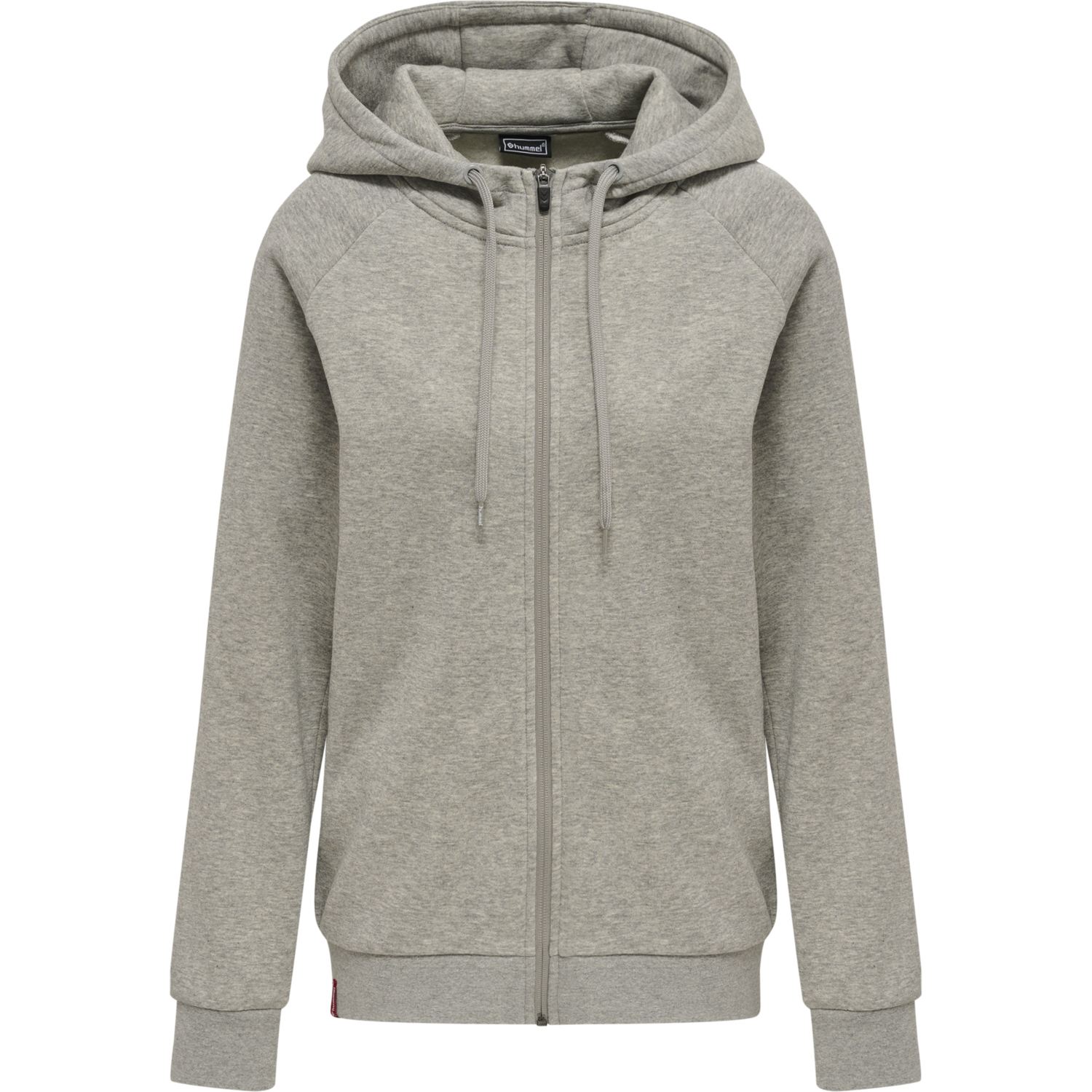 hmlRED CLASSIC ZIP HOODIE WOMAN, GREY MELANGE, packshot