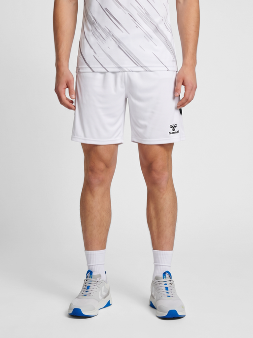hmlMATCH SHORTS, WHITE/BLACK, model