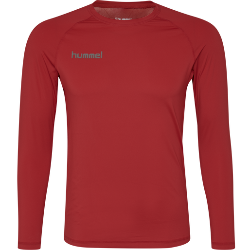 HML FIRST PERFORMANCE JERSEY L/S, TRUE RED, packshot