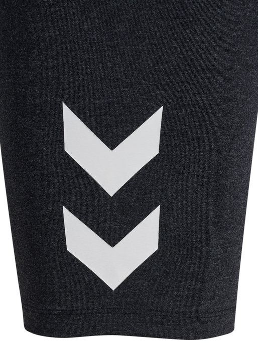 hmlPULSE LOGO MW SHORT TIGHTS, BLACK MELANGE, packshot