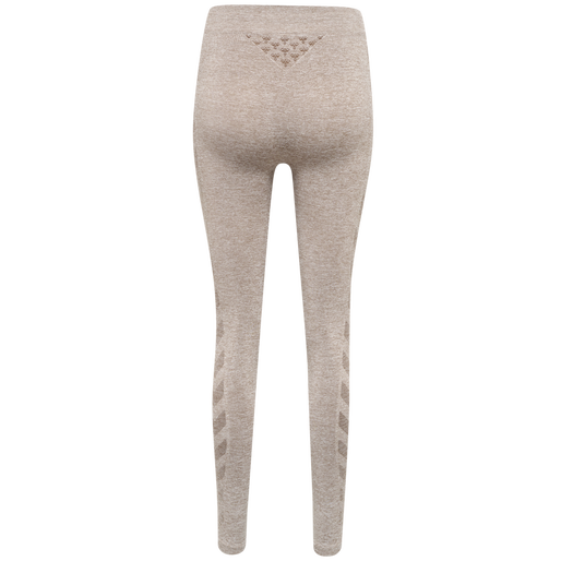 hmlCI SEAMLESS MID WAIST TIGHTS, DRIFTWOOD MELANGE, packshot
