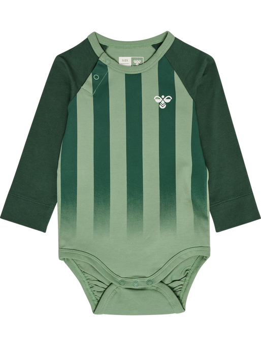 hmlSTRIPED BODY L/S, HEDGE GREEN, packshot