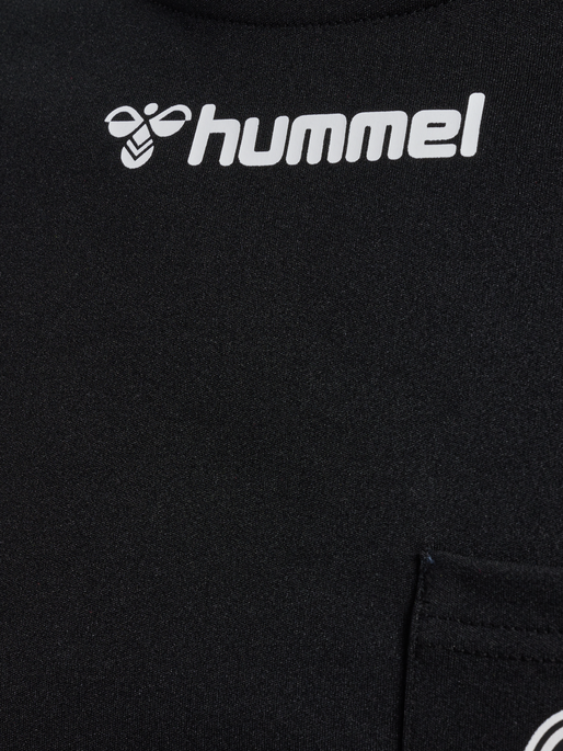 FFHB REFEREE YOUTH JERSEY S/S, BLACK WO SPONSOR, packshot