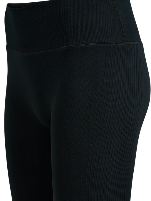 hmlHIIT SEAMLESS FLARE TIGHTS, BLACK, packshot
