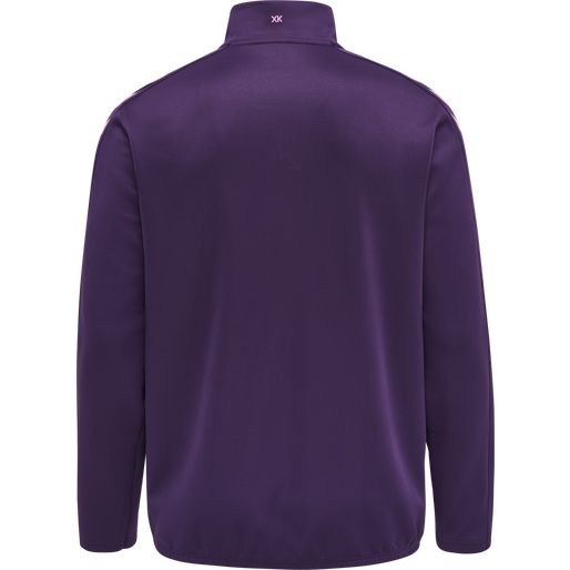 hmlCORE XK HALF ZIP POLY SWEAT, ACAI, packshot