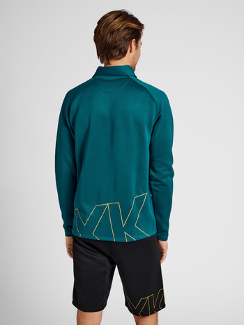 hmlCIMA XK ZIP JACKET, BLUE CORAL, model