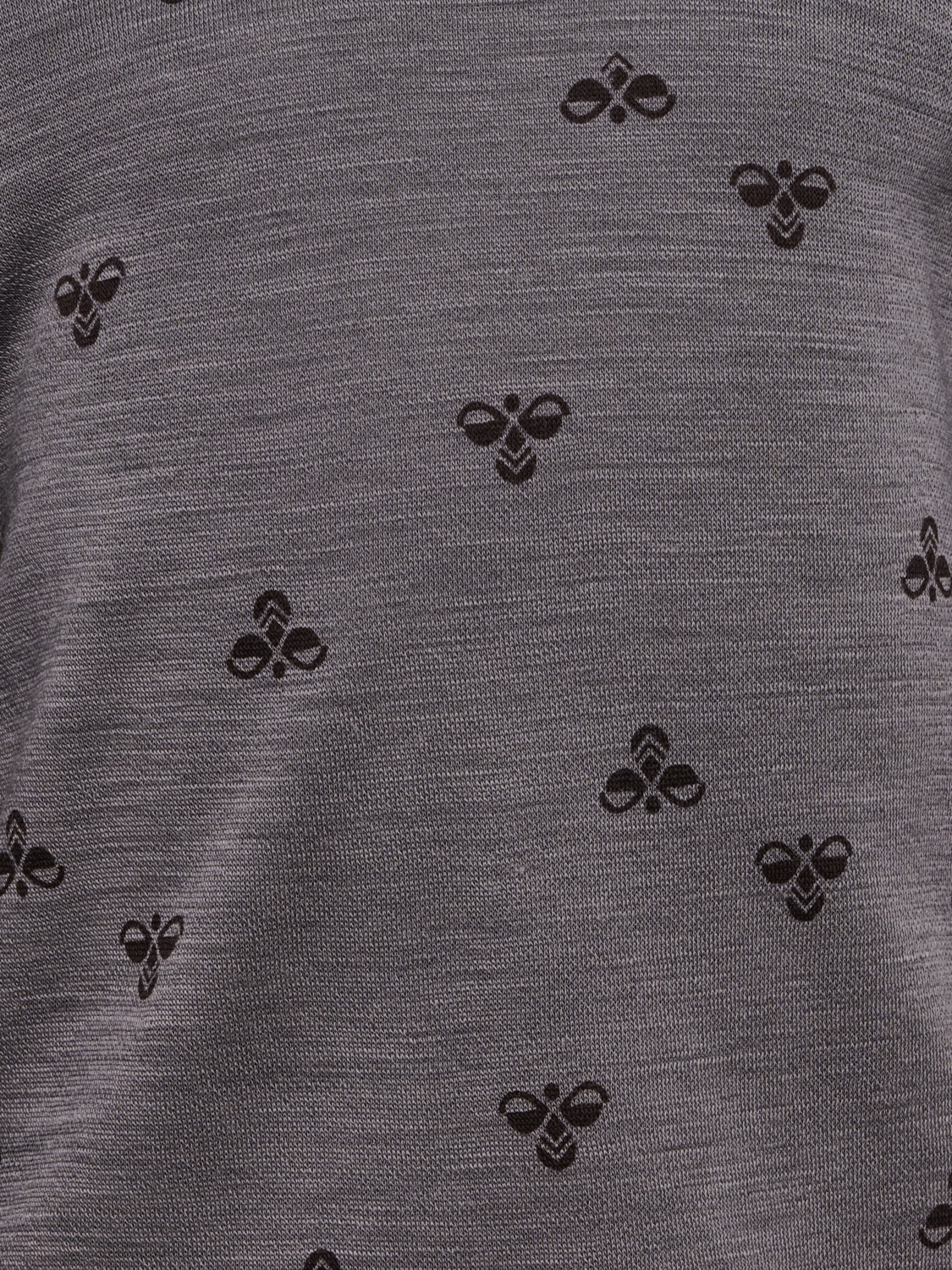 hmlMINI WOOL T-SHIRT L/S, CHARCOAL GRAY, packshot