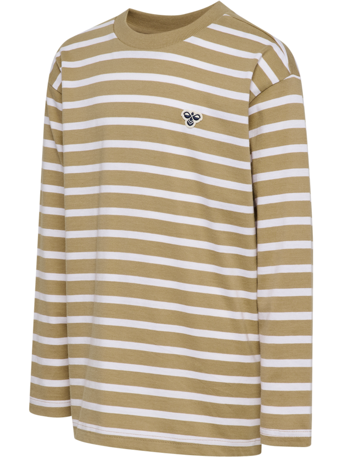 hmlJR LOOSE STRIPE T-SHIRT L/S BEE, CORNSTALK, packshot