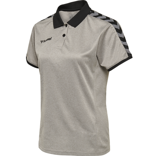 hmlAUTHENTIC WOMAN FUNCTIONAL POLO, GREY MELANGE, packshot