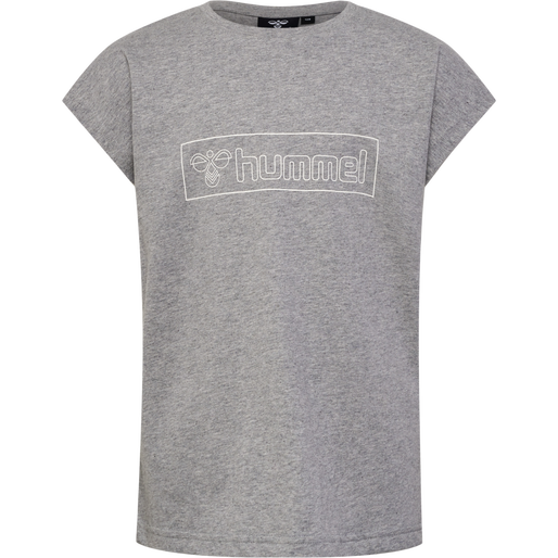 hmlBOXLINE T-SHIRT S/S 2 PK, GREY MELANGE/WOODROSE hmlBOXLINE T-SHIRT S/S 2 PK, GREY MELANGE/WOODROSE, packshot