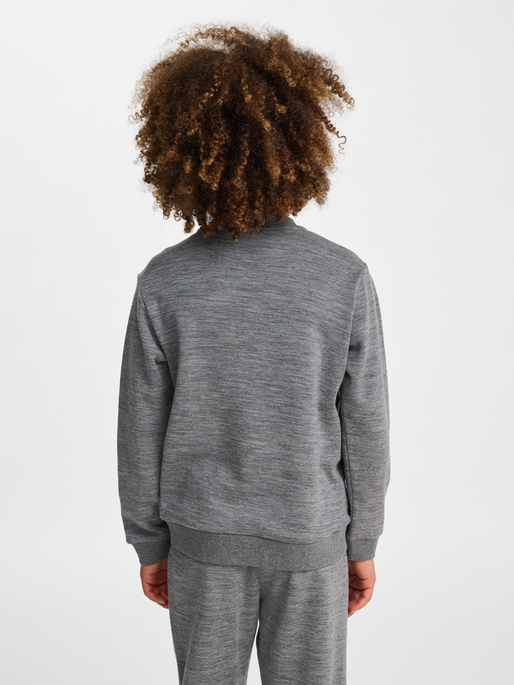 hmlJR WOOL ZIP JACKET BEE, DARK GREY MELANGE, model