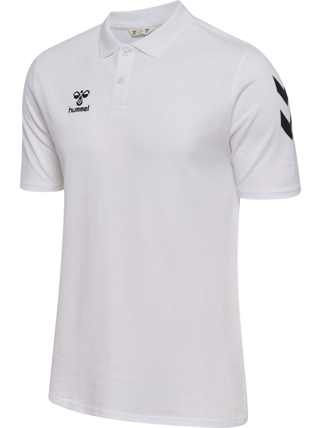 hmlGO 2.0 CHEVRON  POLO, WHITE, packshot