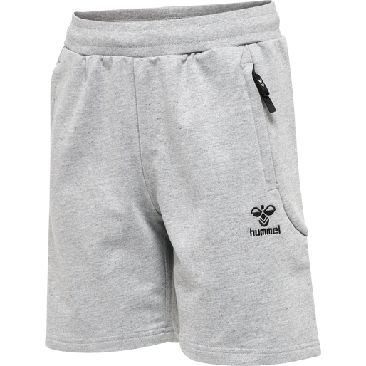 hmlMOVE GRID COTTON SHORTS KIDS, GREY MELANGE hmlMOVE GRID COTTON SHORTS KIDS, GREY MELANGE, packshot