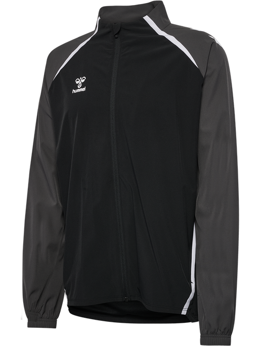 hmlLEAD 2.0 WOVEN JACKET, BLACK/ASPHALT, packshot