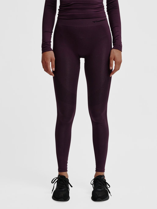hmlMT SHAPING SEAMLESS MW TIGHTS, PLUM PERFECT, model