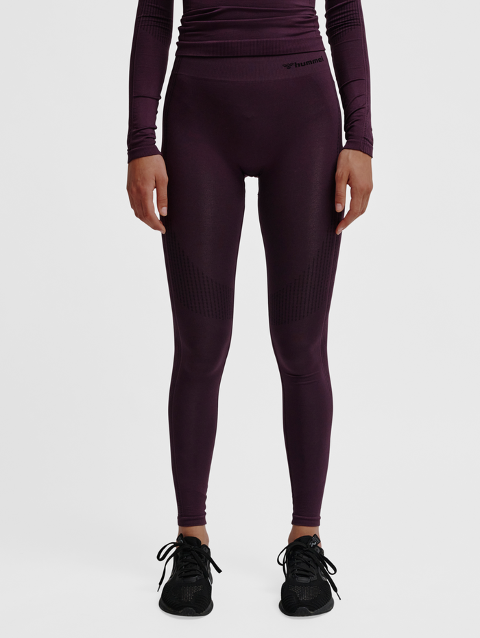 hmlMT SHAPING SEAMLESS MW TIGHTS, PLUM PERFECT, model