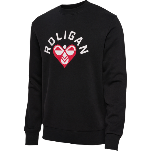 hmlROLIGAN SWEATSHIRT, BLACK hmlROLIGAN SWEATSHIRT, BLACK, packshot