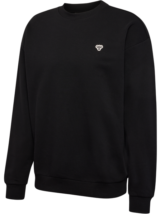 hmlLOOSE CREWNECK BEE, BLACK hmlLOOSE CREWNECK BEE, BLACK, packshot