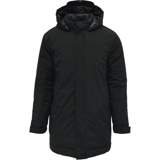 hmlNORTH PARKA JACKET, BLACK/ASPHALT, packshot