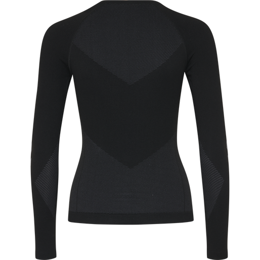 HUMMEL FIRST SEAMLESS JERSEY L/S W, BLACK, packshot