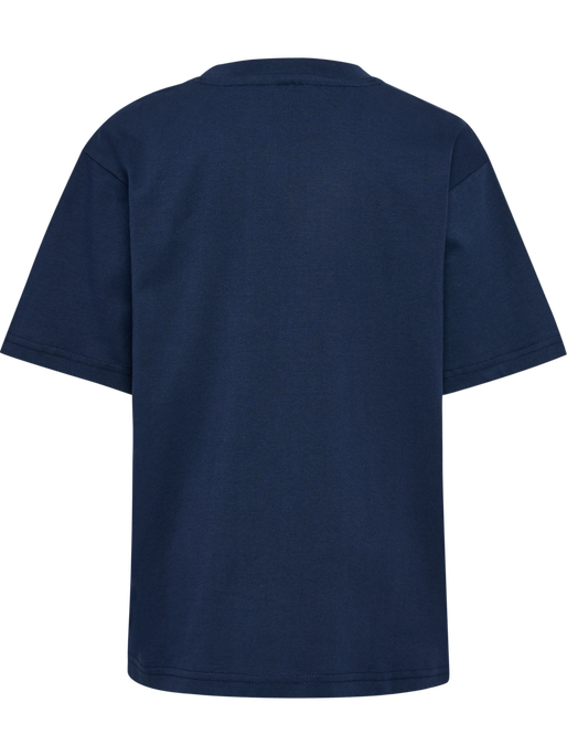 hmlJR LOOSE T-SHIRT S/S BEE, DRESS BLUES, packshot